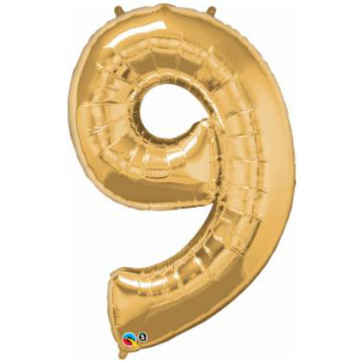 Number #9 Gold 34" Balloon Package (Qual)