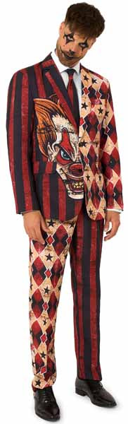 Suitmeister Men's Scary Clown Red Suit - Medium