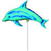 "Ocean Blue Dolphin Plush Toy"