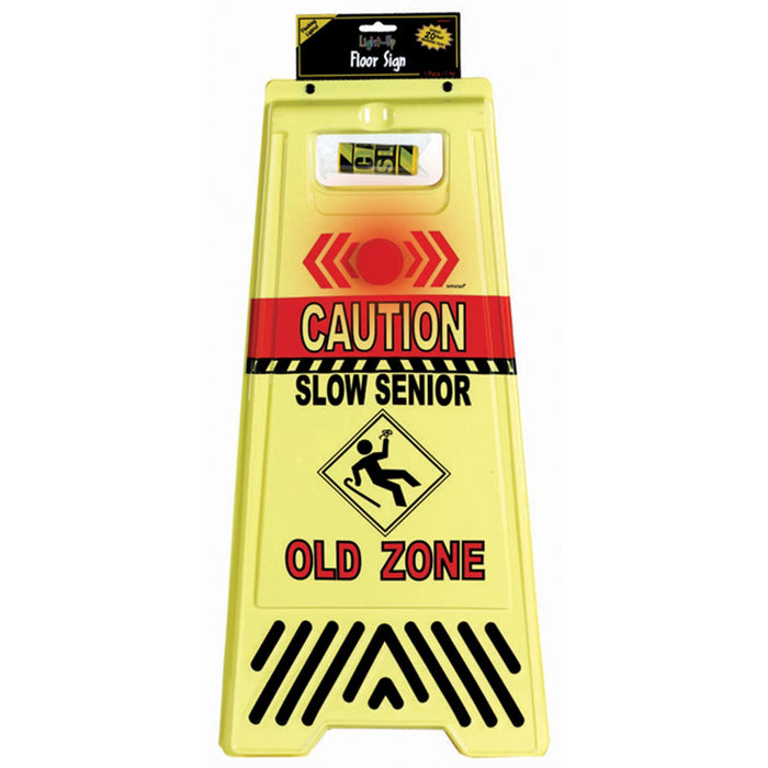 "Old Zone Floor Sign With Safety Reminders - 23"X11.5""