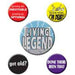 Over The Hill Party Buttons - Set Of 5