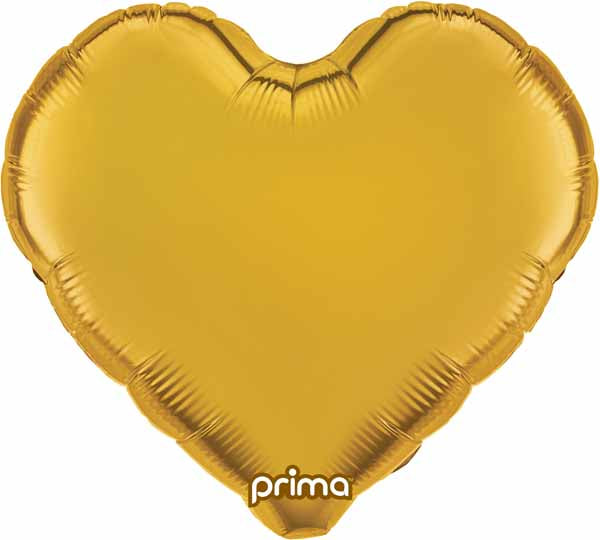 PRIMA GOLD HEART 9" FOIL 6/PKG