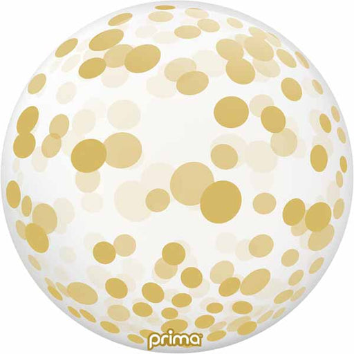 Prima Gold Confetti 20-Inch Sphere Balloon