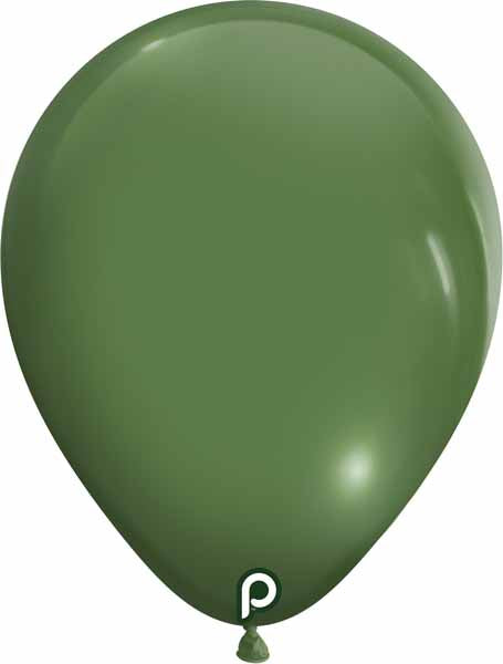 Prima Avocado Green 5-Inch Round Latex Balloons, 100 Count