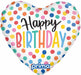 PRIMA BIRTHDAY 9" CONFETTI HEART 6/PKG