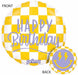 Prima Happy Face Checker Round Foil Balloon, 18 Inch