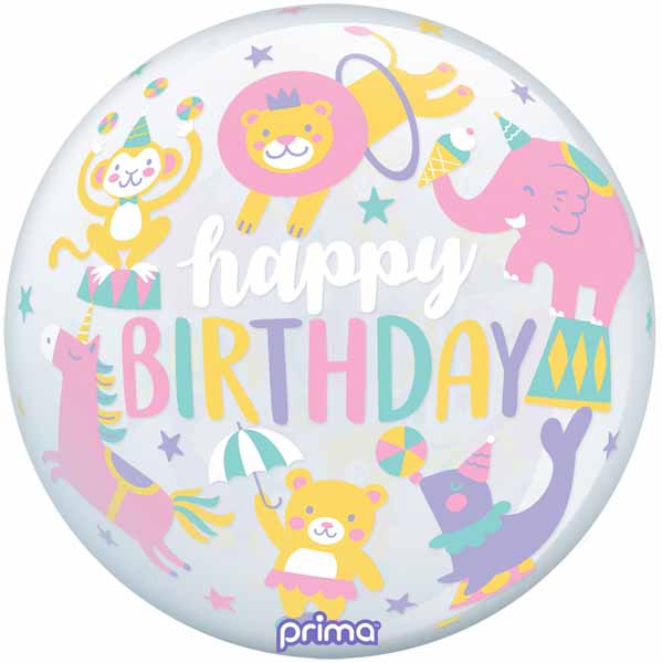 Prima Birthday Pastel Circus Sphere Balloon, 1 Pack