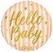 Prima Hello Baby Peach 18-Inch Round Foil Balloon