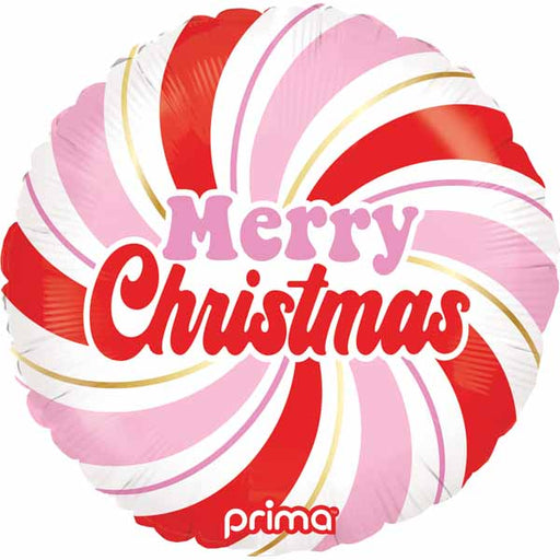 PRIMA CHRISTMAS 18" PINK RED SWIRL 1/PKG