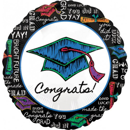Celebrate Graduation with our 18" Themed Foil Balloon (10/Pk)