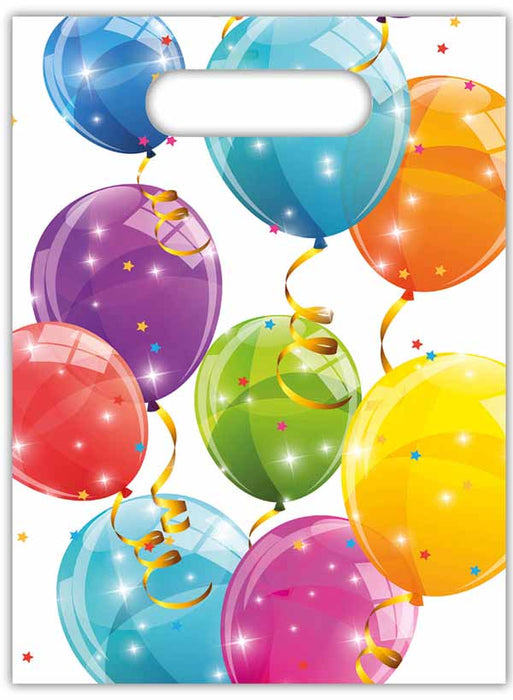 Spark Balloons Plastic Party Favor Bags, 6 Pack