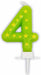 Stars Number 4 Birthday Candle