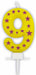 Stars Number 9 Birthday Candle