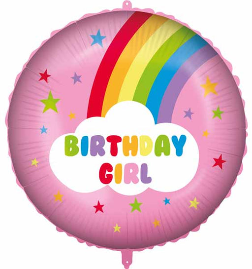 Rainbow Birthday Girl 18" Foil Balloon