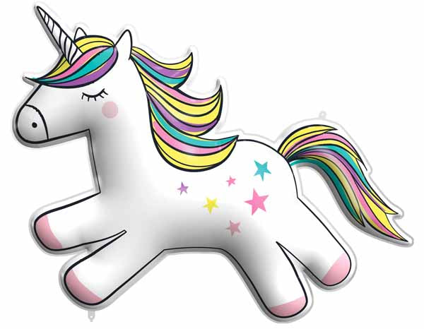 Rainbow Unicorn Supershape Foil Balloon