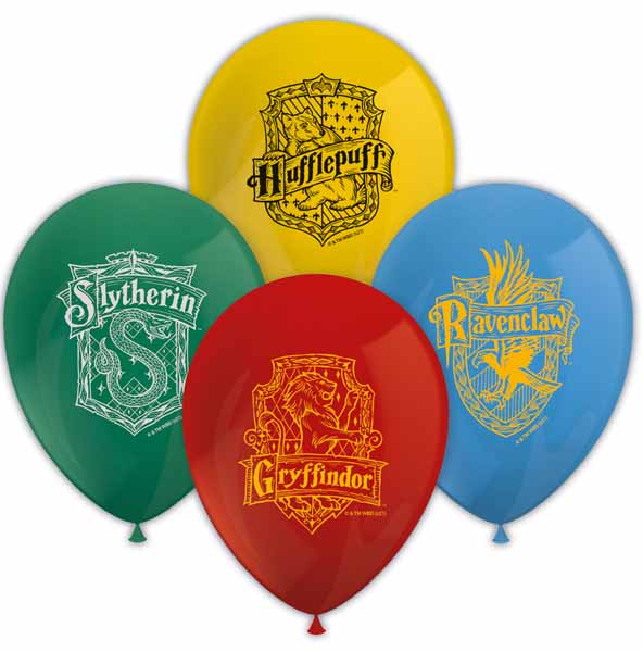 Harry Potter Hogwarts Latex Balloons, 8 Pack