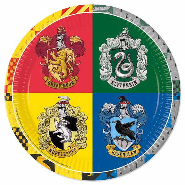 Harry Potter Hogwarts 9-Inch Paper Plates, 8 Pack