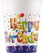 PAPER CUPS 7 OZ 8/PK MULTICOLOUR HBDAY