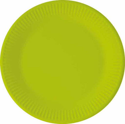 Solid Lime Green 9-Inch Paper Plates, 8 Count