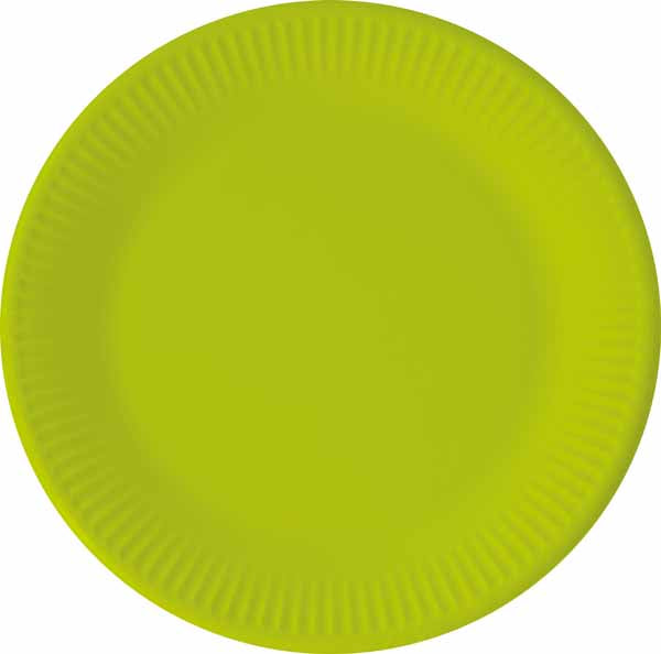 Solid Lime Green 9-Inch Paper Plates, 8 Count