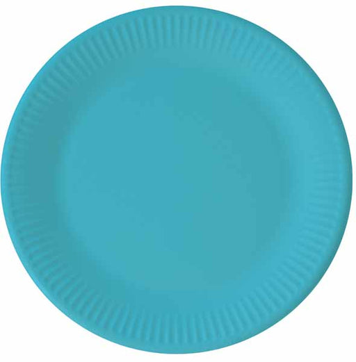 PAPER PLATES 7.6" 8/PK SOLID TURQUOISE