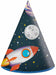 Rocket Space Paper Party Hats, 6 Pack