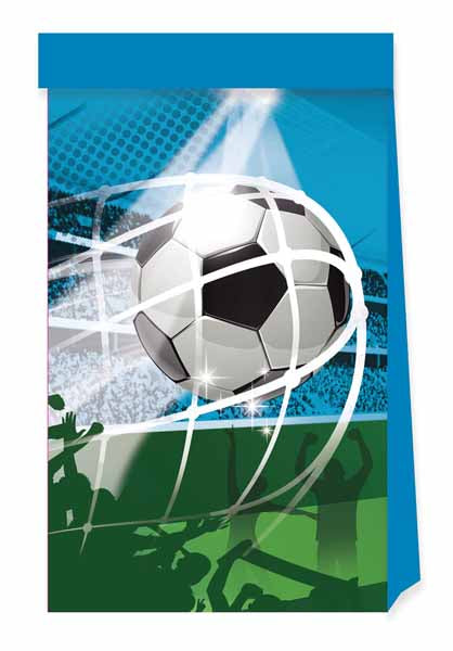 Soccer Fans paper party bags for a soccer birthday party