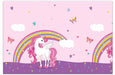Unicorn Rainbow Plastic Tablecover, 47 x 70 Inches
