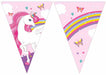 Unicorn Rainbow Paper Triangle Flag Banner