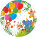 PAPER PLATES 7.6" 8/PK JUNGLE BALLOONS