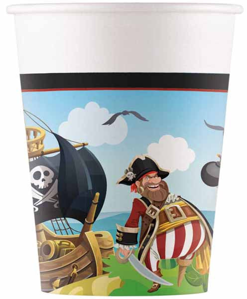 Island Streamers 7 oz Paper Cups, 8 Pack