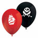 Island Pirates Printed Latex Balloons, 8 Pack