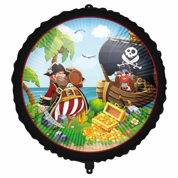 Island Pirates foil balloons for a pirate birthday party