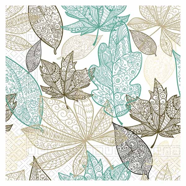 Wide Leaves 3-Ply Luncheon Napkins, 20 Count