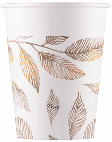 Grey Branches 7 oz Paper Cups, 8 Pack