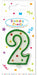 Polka Dot Number 2 Birthday Candle