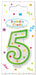 Dots Number 5 Birthday Candle