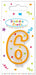 Dots Number 6 Birthday Candle
