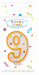 Dots Number 9 Birthday Candle