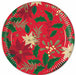 Holly & Poinsettia 9-Inch Paper Plates, 8 Pack