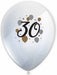30th Birthday Printed Latex Balloons, 6 Pack