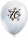 70th Birthday Milestone Latex Balloons, 6 Pack