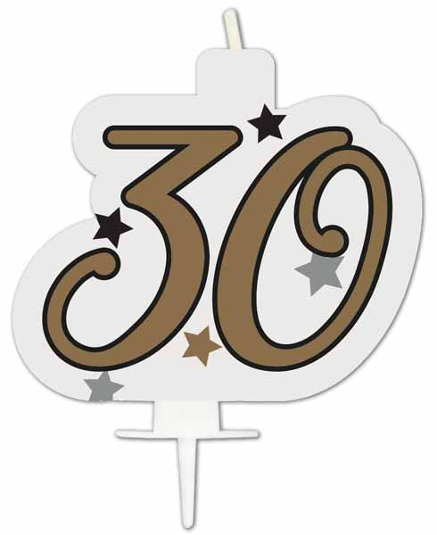 30th Birthday Milestone Candle