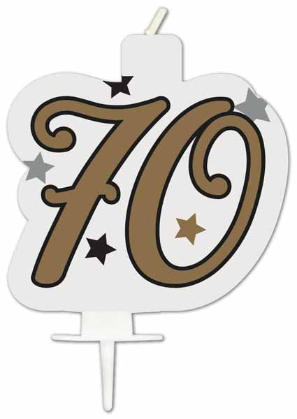 70th Birthday Milestone Candle