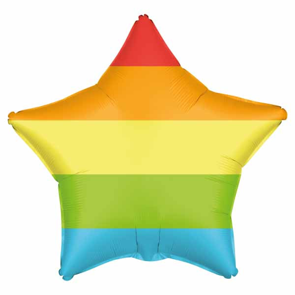 18" Rainbow Star Foil Balloon