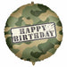 Happy Birthday Camouflage 18-Inch Round Foil Balloon