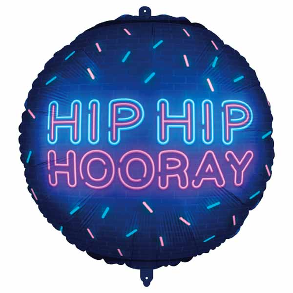 Hip Hip Hooray 18" Round Foil Balloon