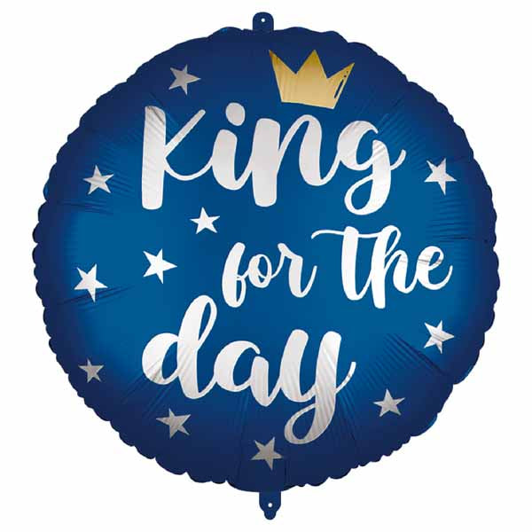 King for a Day 18-Inch Foil Birthday Balloon