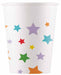 PAPER CUPS 7OZ 8/PK MULTICOLOUR STARS