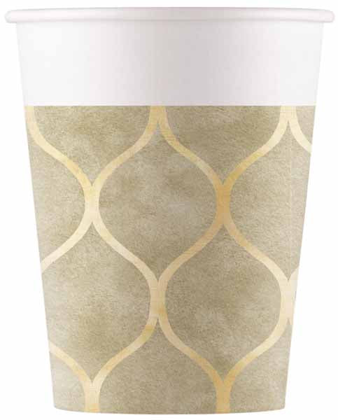 PAPER CUPS 7 OZ 8/PK ARABIC CELLS